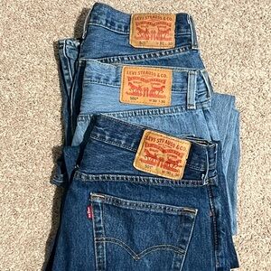3 pairs Levi’s 501 jeans 30x30